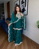 Pure chinnon Designer Dori work 3pc Set - Chikankari official