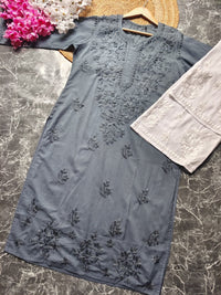 Pure Cotton chikan Kurti - Chikankari official