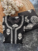 Pure Cotton Gown with Plazzo - Chikankari official