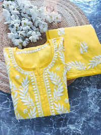 Pure Cotton Gown with Plazzo - Chikankari official