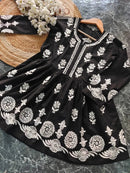 Pure Cotton Gown with Plazzo - Chikankari official