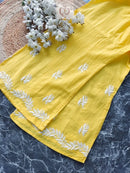 Pure Cotton Gown with Plazzo - Chikankari official