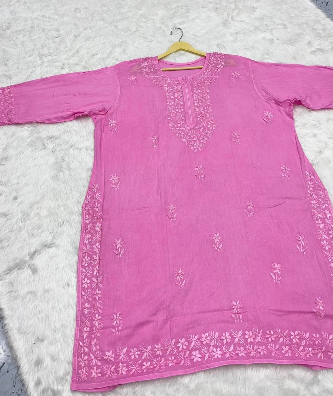 Pure Cotton plus Size Kurtis - Chikankari official