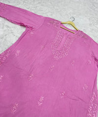 Pure Cotton plus Size Kurtis - Chikankari official