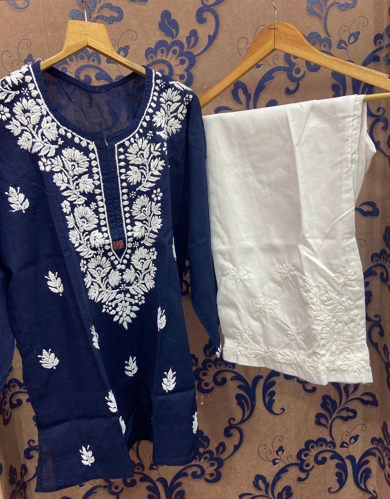 Pure Cotton short Tops - Chikankari official