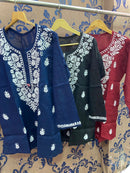 Pure Cotton short Tops - Chikankari official