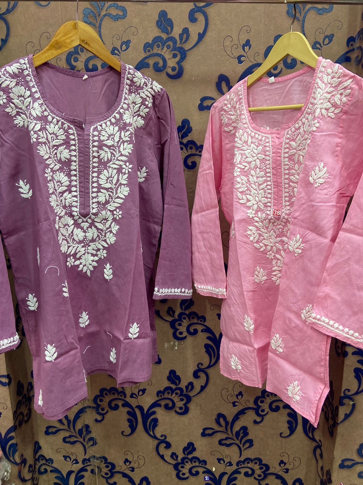 Pure Cotton short Tops - Chikankari official