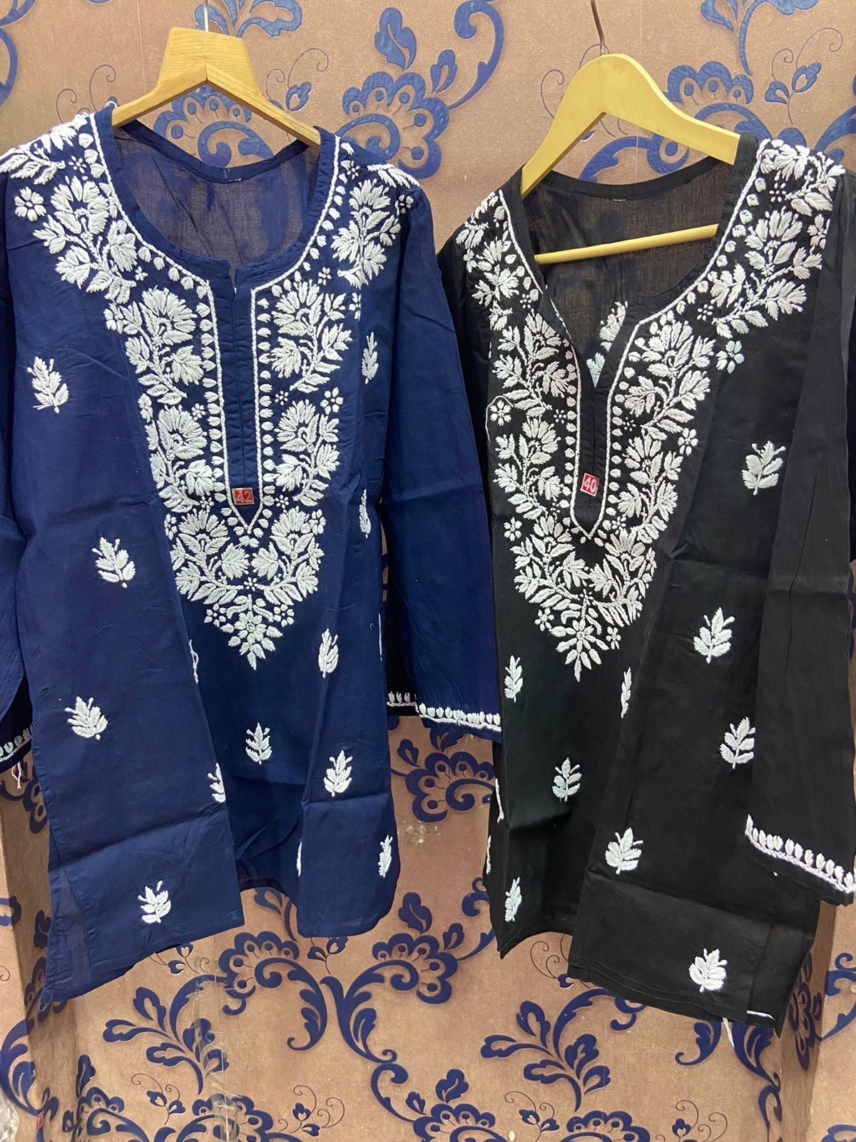 Pure Cotton short Tops - Chikankari official