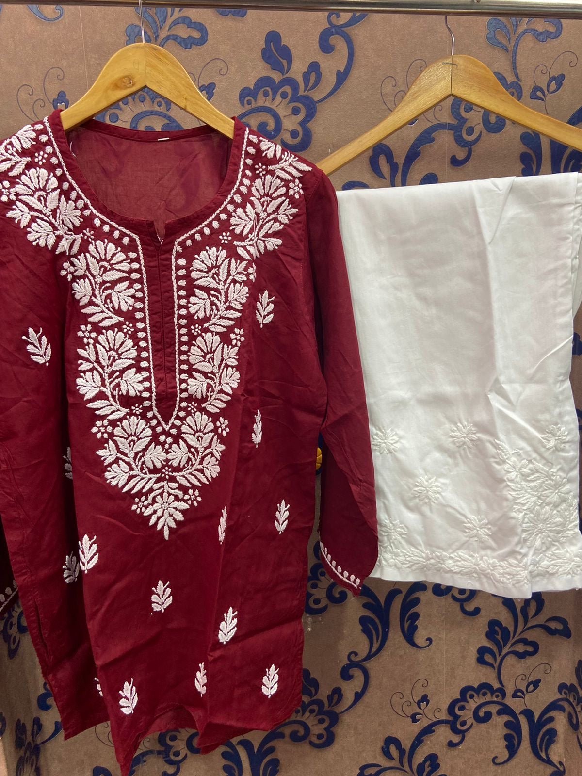 Pure Cotton short Tops - Chikankari official