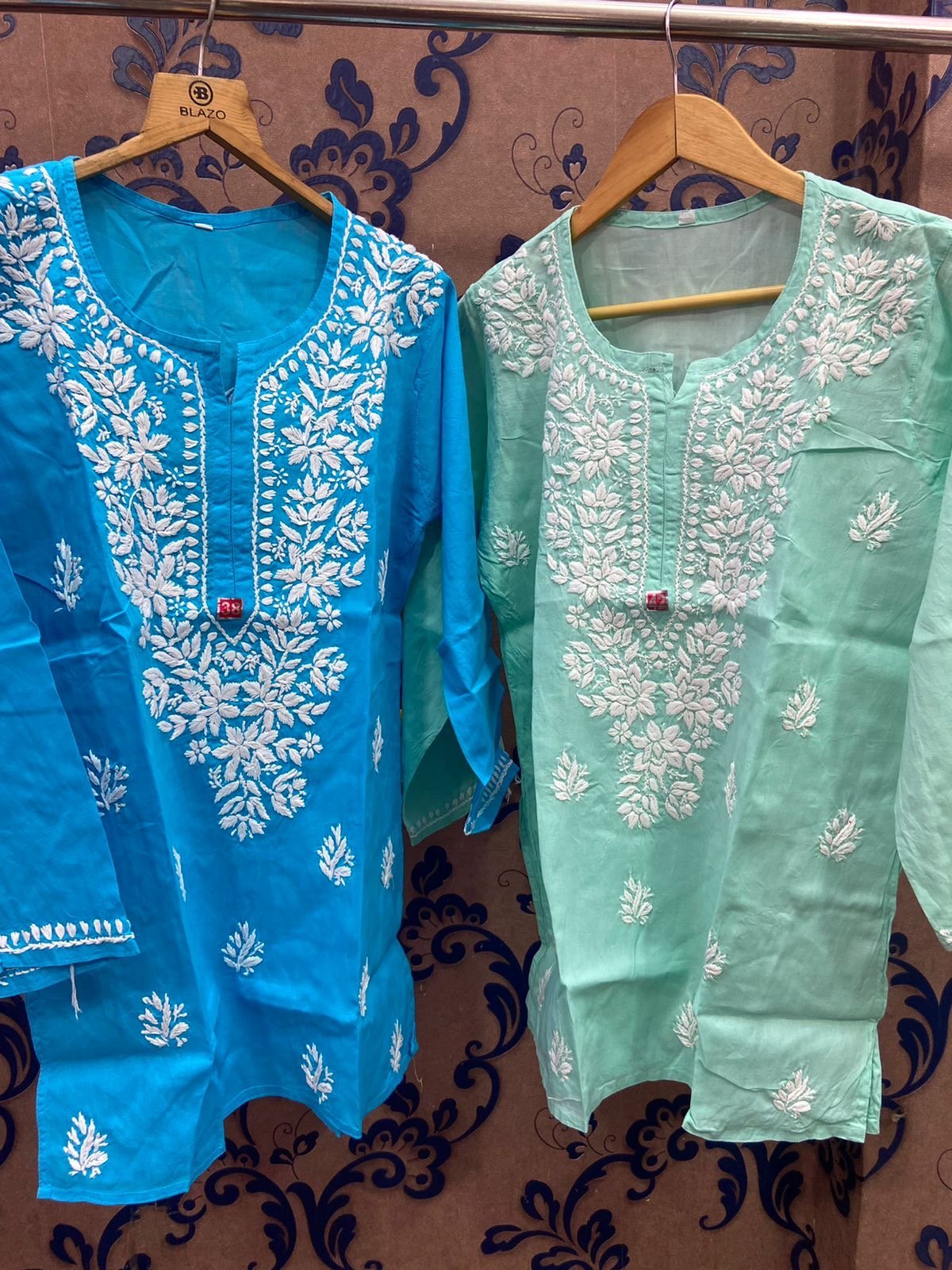 Pure Cotton short Tops - Chikankari official