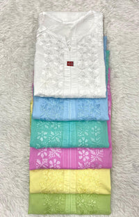 Pure Cotton soft Long Plus size Kurta - Chikankari official