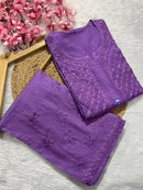 Pure dobby Cotton Muqaish work - Chikankari official