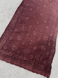 Pure Ghasspatti viscose Ombre shade - Chikankari official