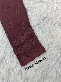 Pure Ghasspatti viscose Ombre shade - Chikankari official