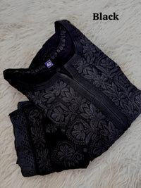 Pure Ghasspatti viscose Ombre shade - Chikankari official