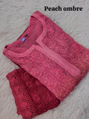 Pure Ghasspatti viscose Ombre shade - Chikankari official