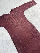 Pure Ghasspatti viscose Ombre shade - Chikankari official