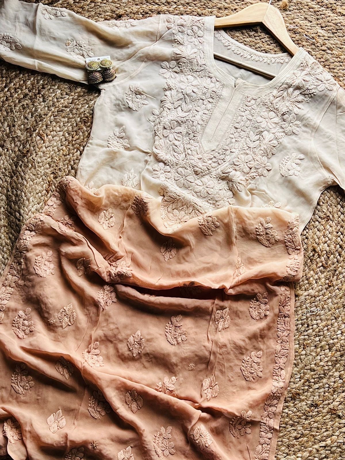 Pure Handworked Viscose Kurti - Chikankari official