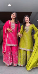 Pure Heavy Chinnon Silk - Chikankari official
