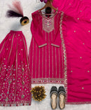 Pure Heavy Chinnon Silk - Chikankari official