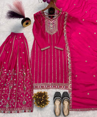 Pure Heavy Chinnon Silk - Chikankari official