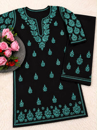 Pure Modal Cotton Flower embroidery chikankari Set - Chikankari official