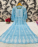 Pure Modal Cotton Frock - Chikankari official