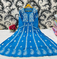 Pure Modal Cotton Frock - Chikankari official