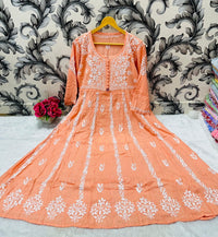 Pure Modal Cotton Frock - Chikankari official