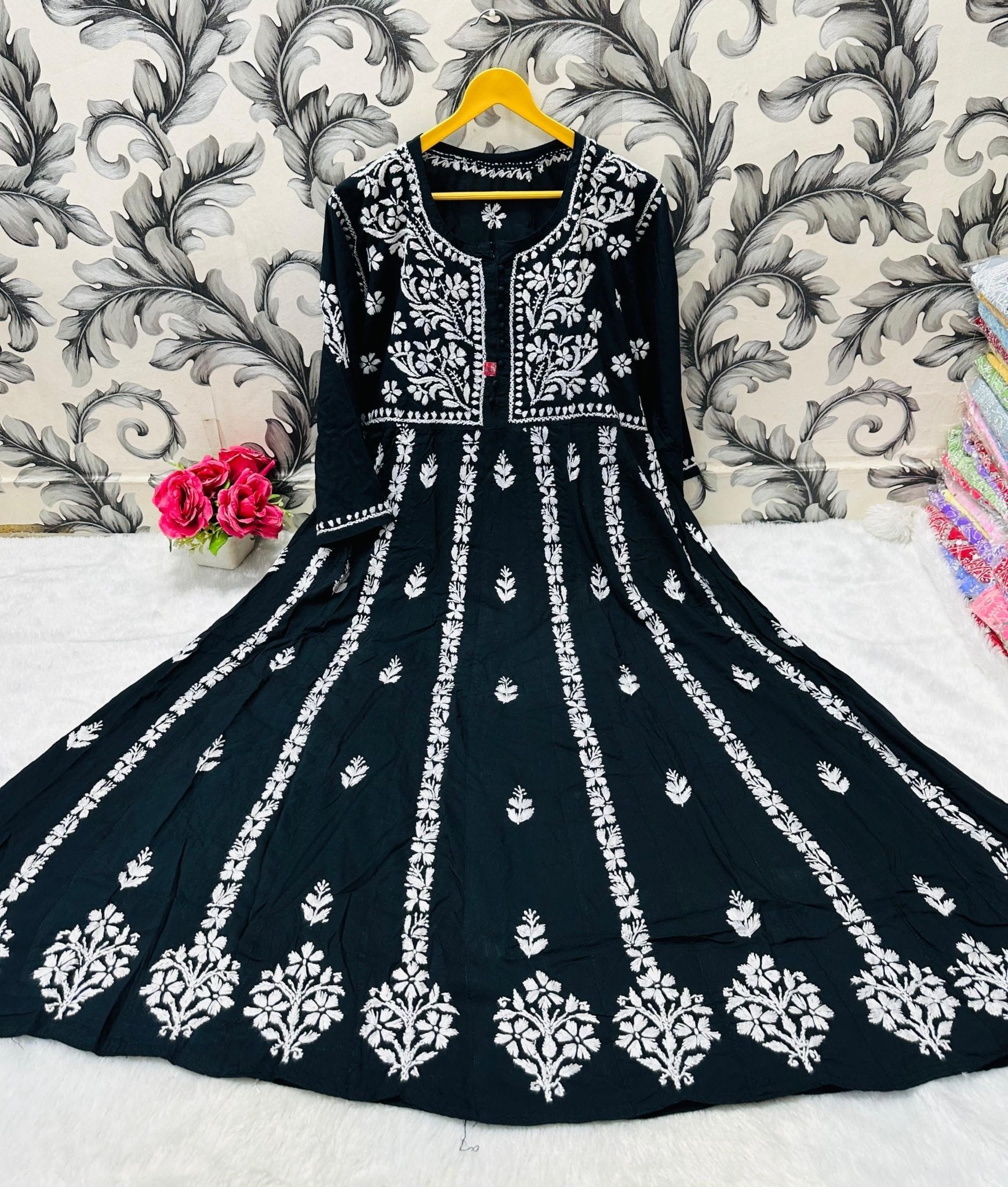 Pure Modal Cotton Frock - Chikankari official