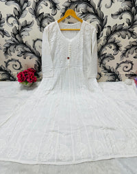 Pure Modal Cotton Frock - Chikankari official