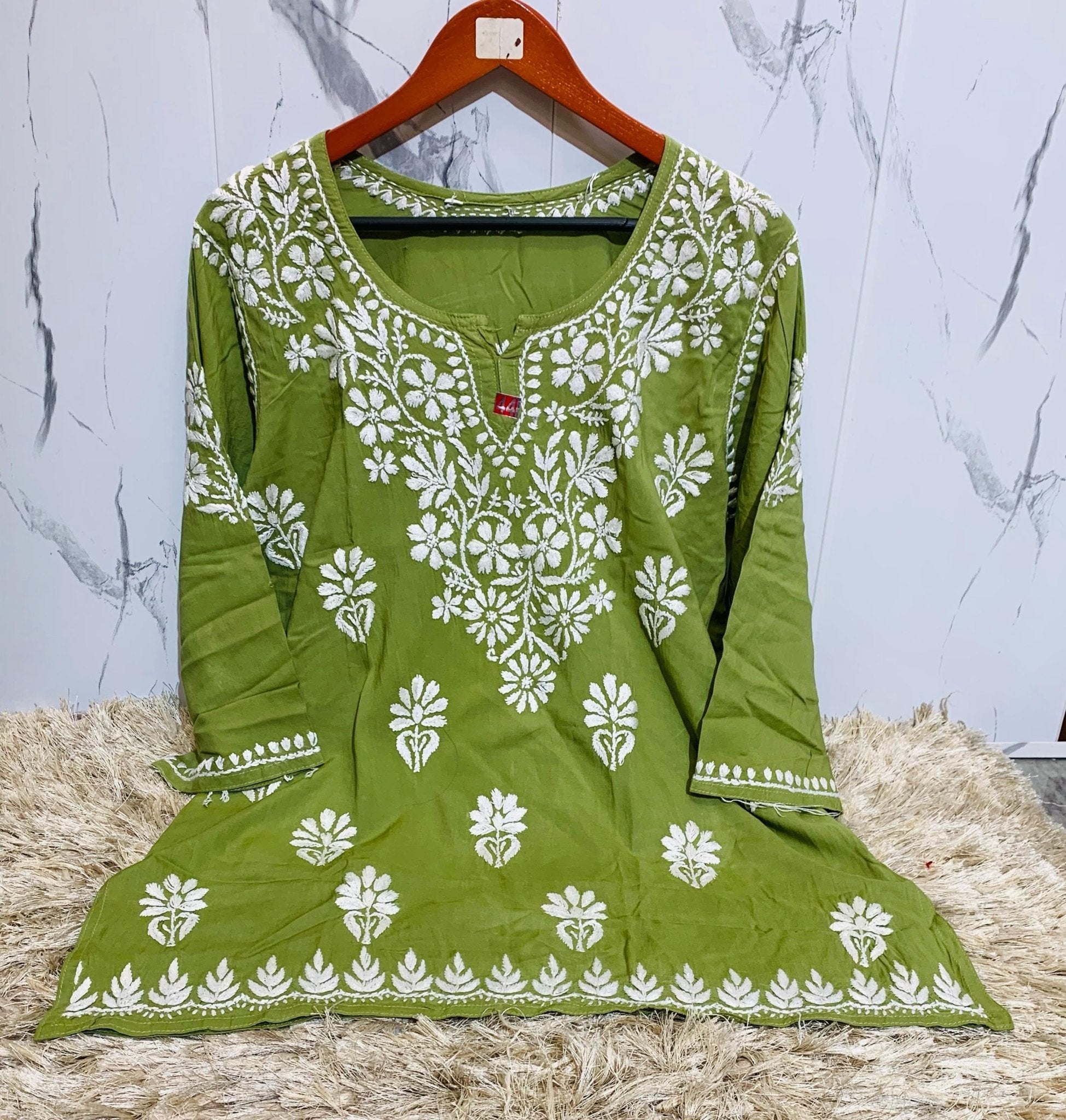 Pure Modal Cotton Short Tops - Chikankari official