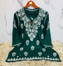 Pure Modal Cotton Short Tops - Chikankari official
