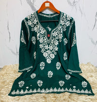 Pure Modal Cotton Short Tops - Chikankari official