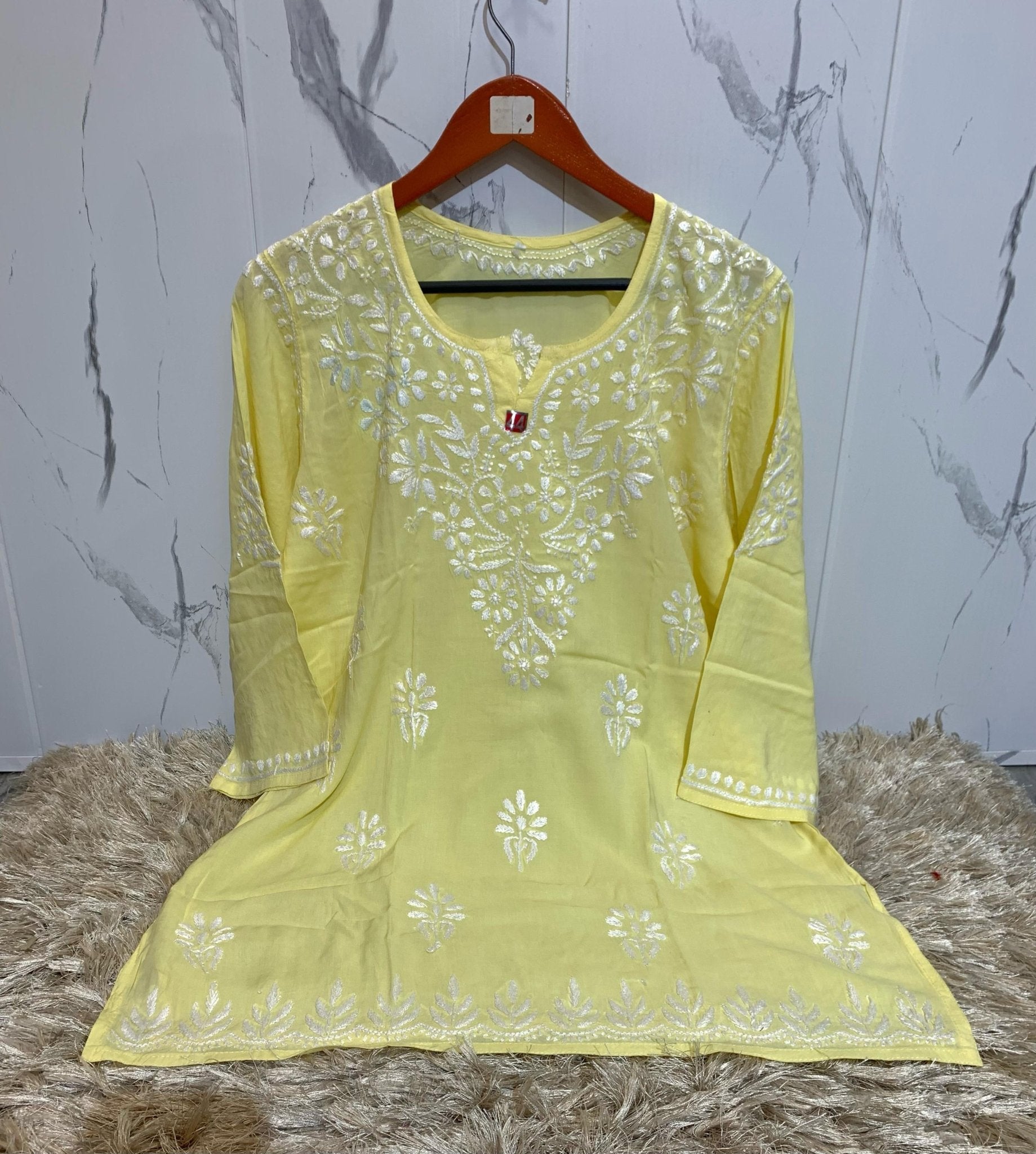 Pure Modal Cotton Short Tops - Chikankari official