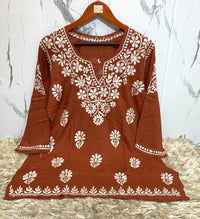 Pure Modal Cotton Short Tops - Chikankari official