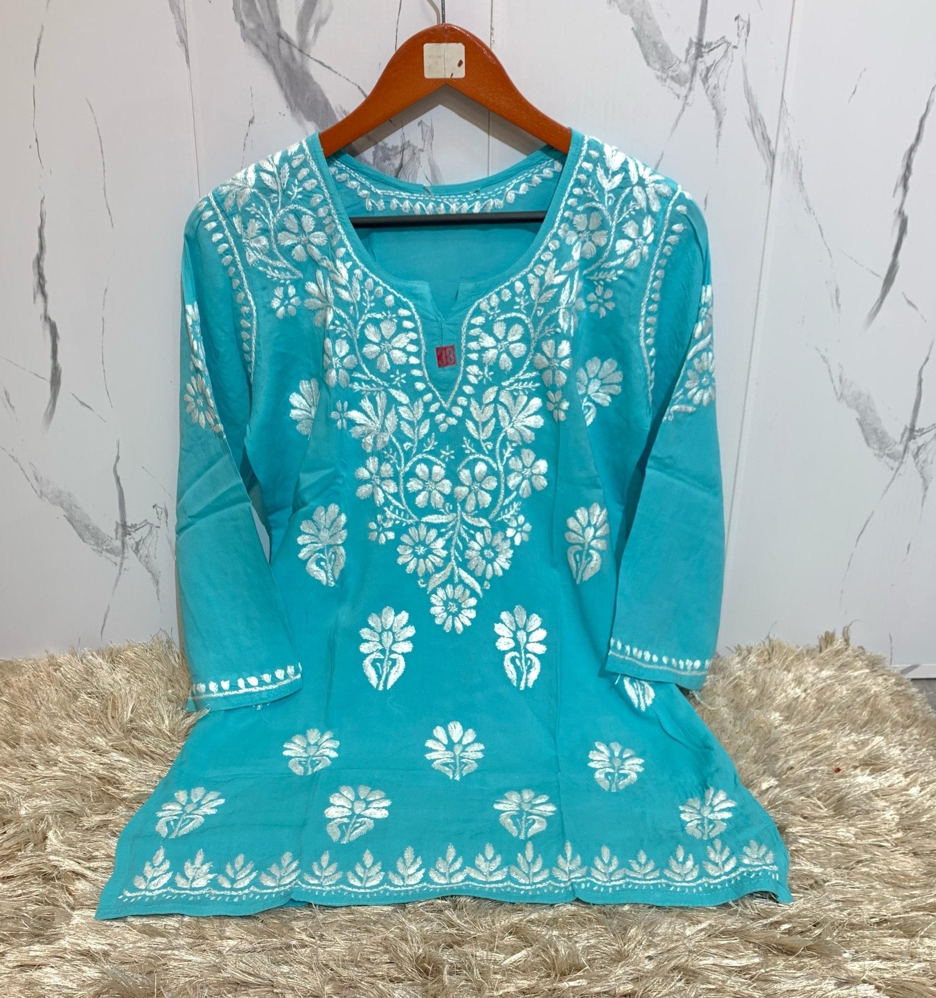 Pure Modal Cotton Short Tops - Chikankari official