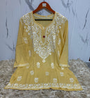 Pure Modal Cotton Short Tops - Chikankari official