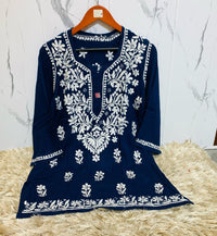 Pure Modal Cotton Short Tops - Chikankari official
