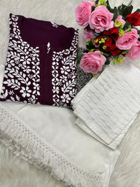 Pure Modal Quality embroidery Work - Chikankari official