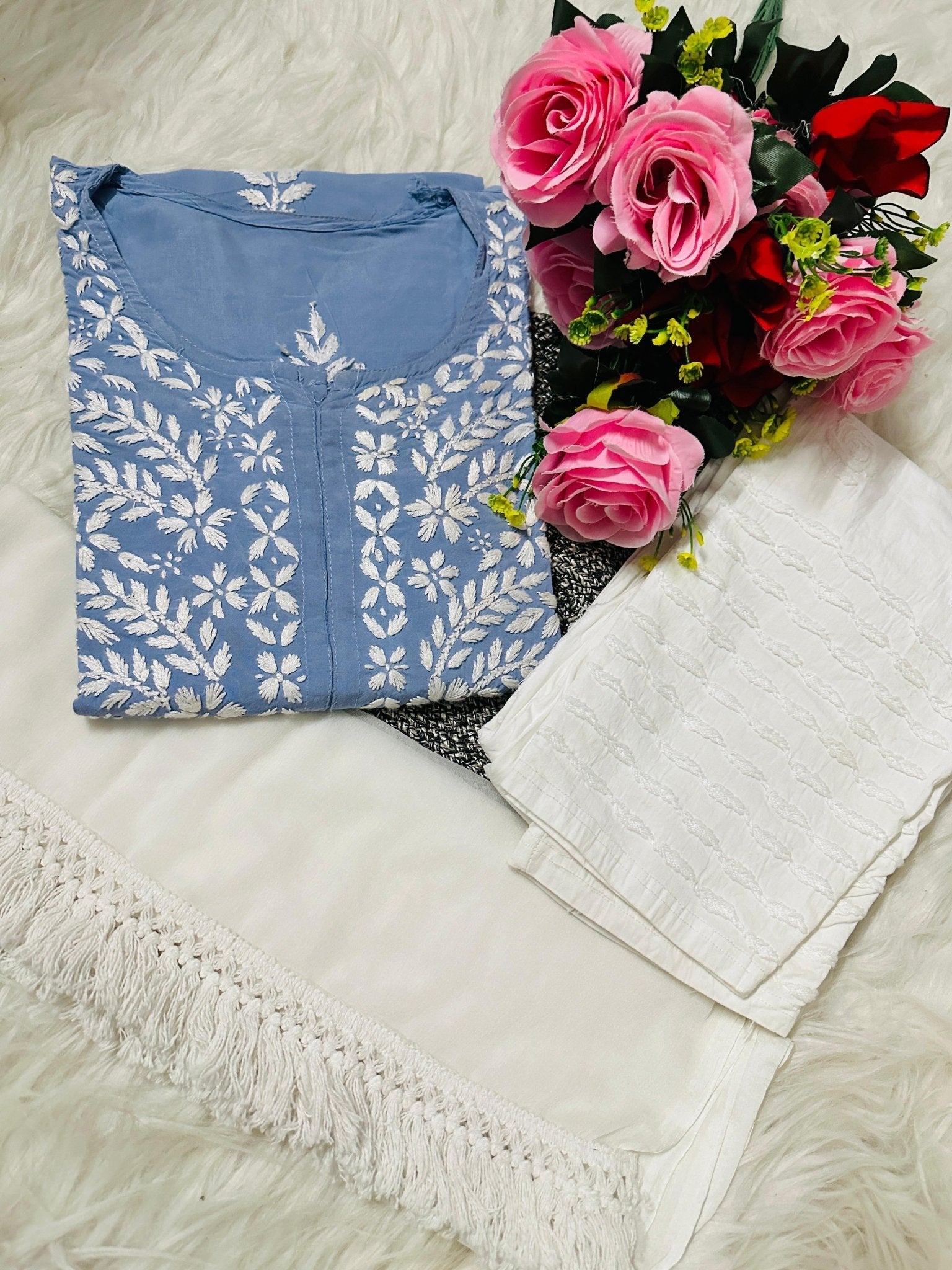Pure Modal Quality embroidery Work - Chikankari official