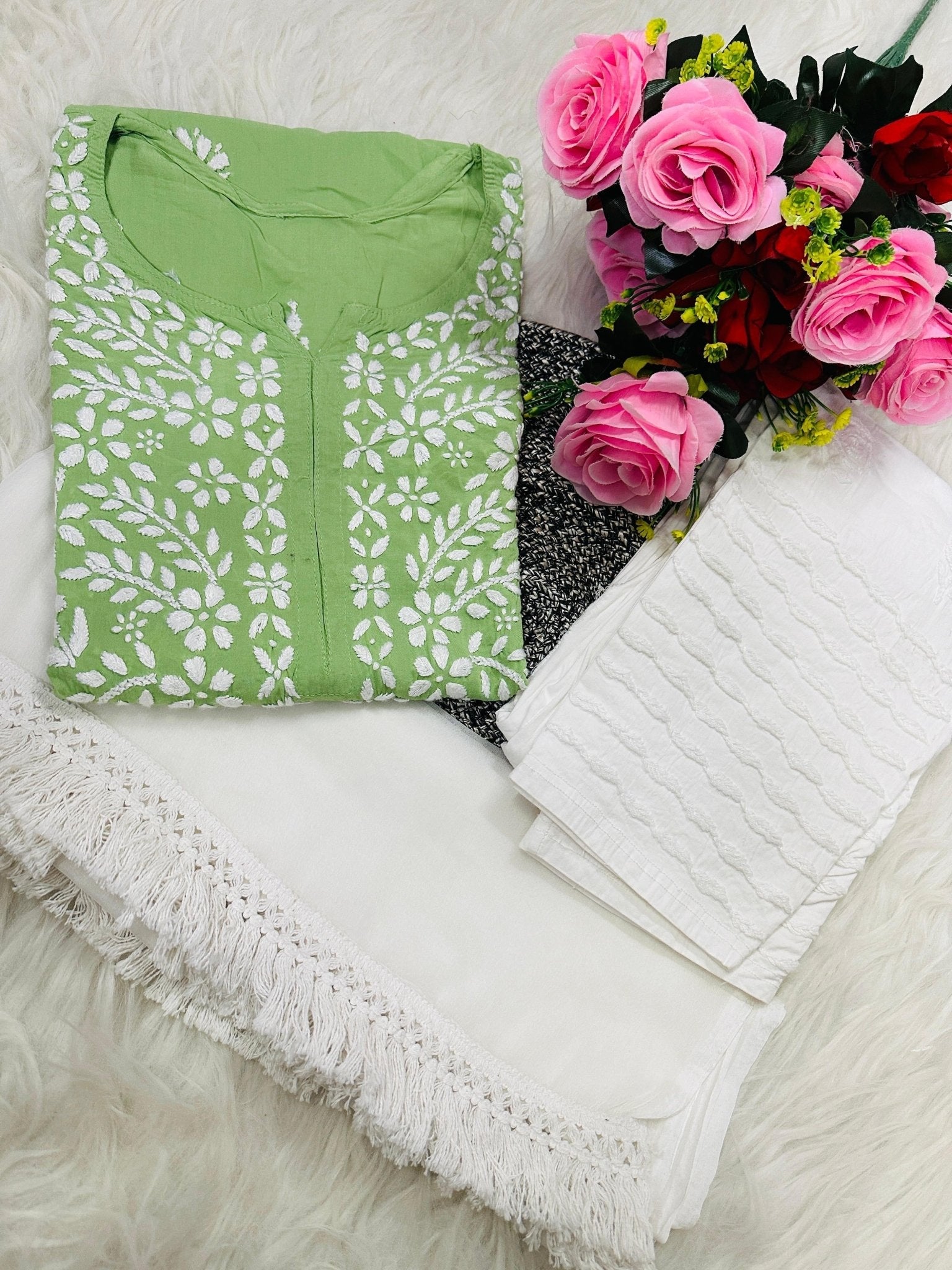 Pure Modal Quality embroidery Work - Chikankari official