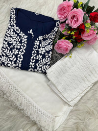 Pure Modal Quality embroidery Work - Chikankari official