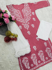 Pure Modal Quality embroidery Work - Chikankari official