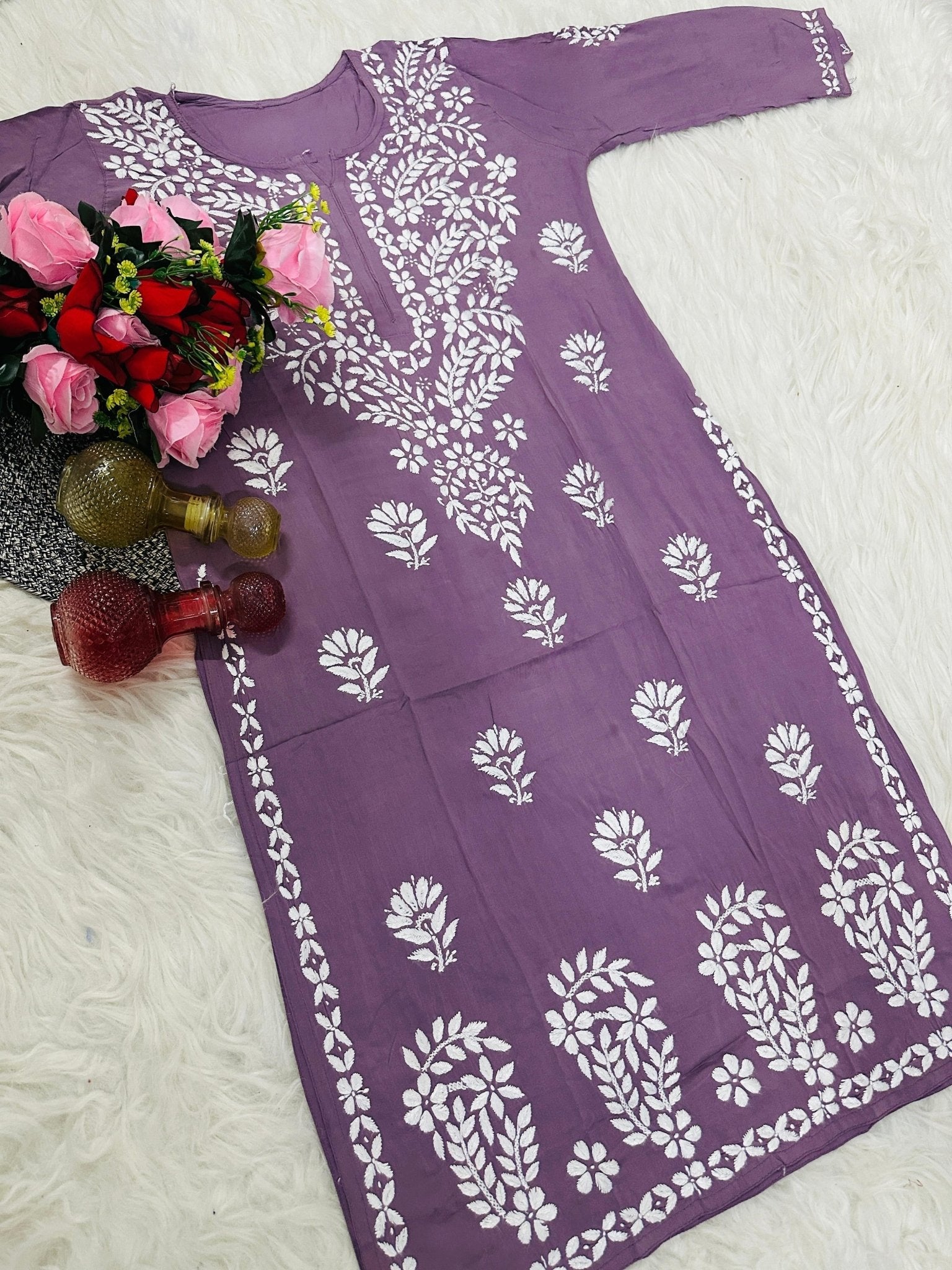 Pure Modal Quality embroidery Work - Chikankari official