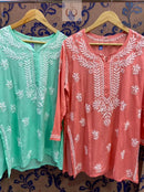 Pure Modal Soft n silky Short Top - Chikankari official