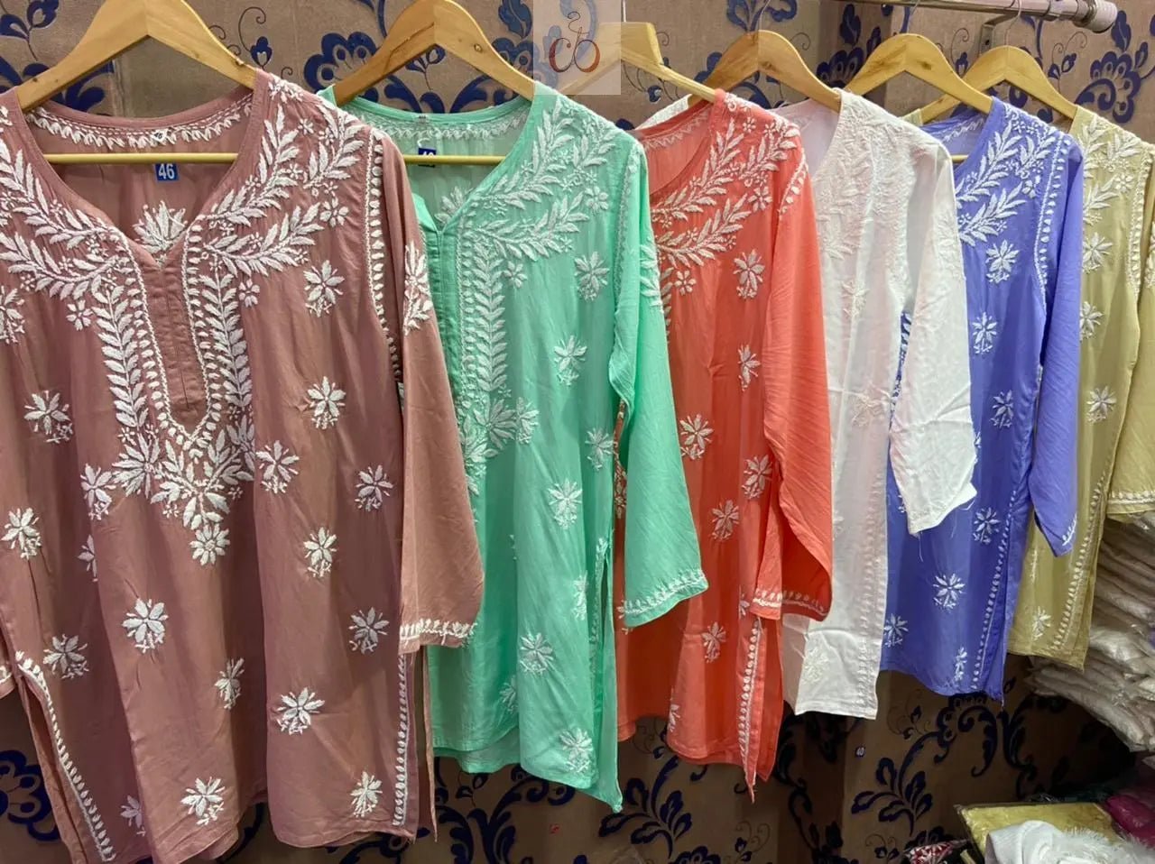 Pure Modal Soft n silky Short Top - Chikankari official