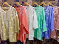 Pure Modal Soft n silky Short Top - Chikankari official