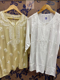 Pure Modal Soft n silky Short Top - Chikankari official