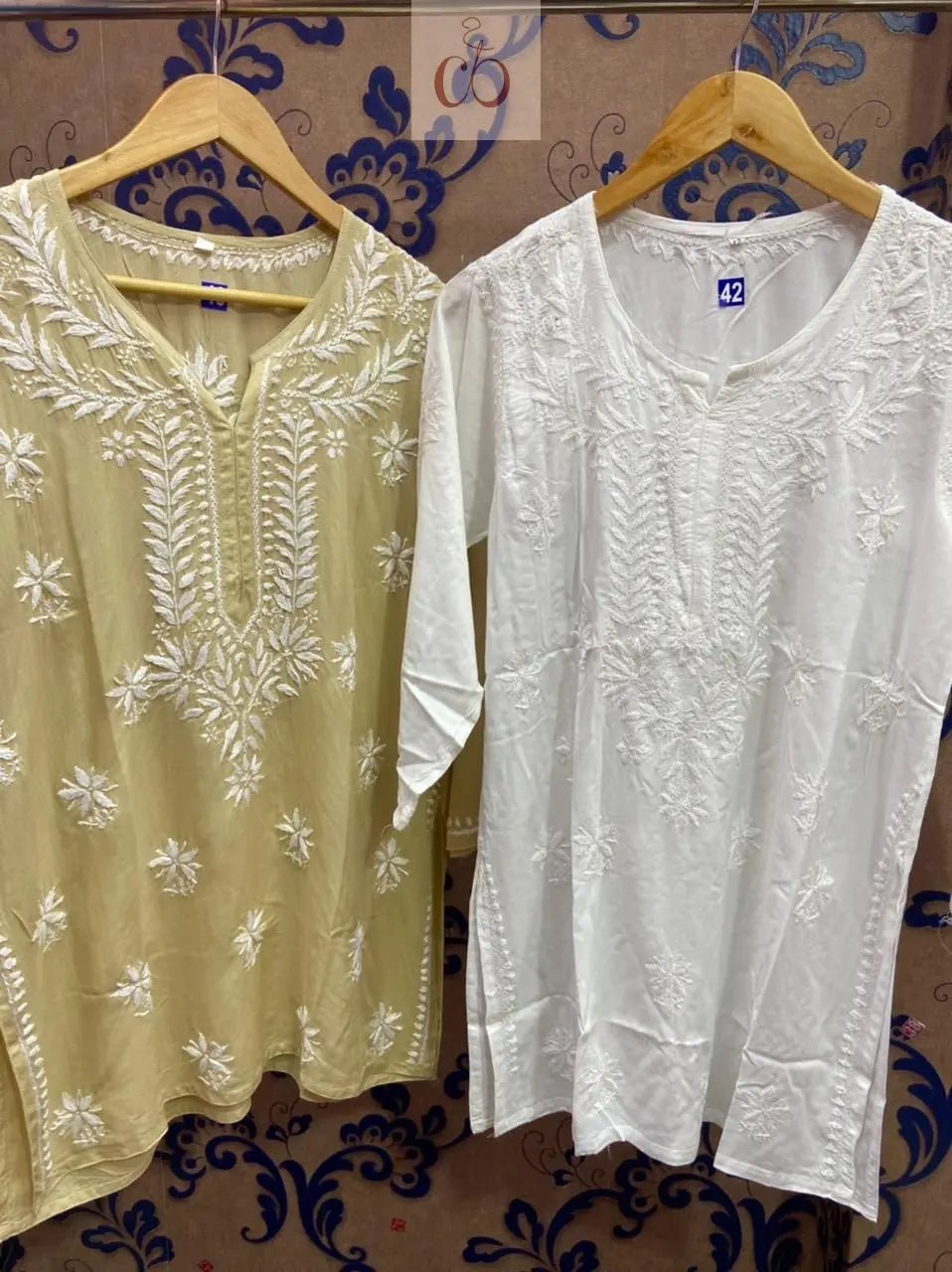 Pure Modal Soft n silky Short Top - Chikankari official
